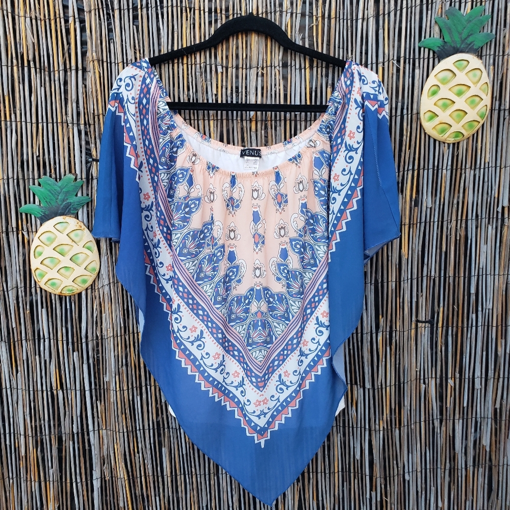 Venus off shoulder handkerchief bandana blouse L
